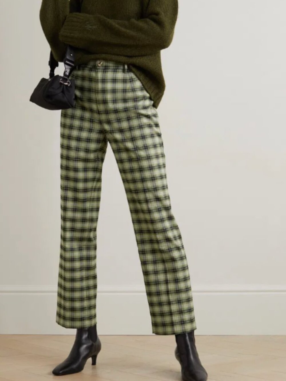 REFORMATION Plaid Franklin Ankle Pants